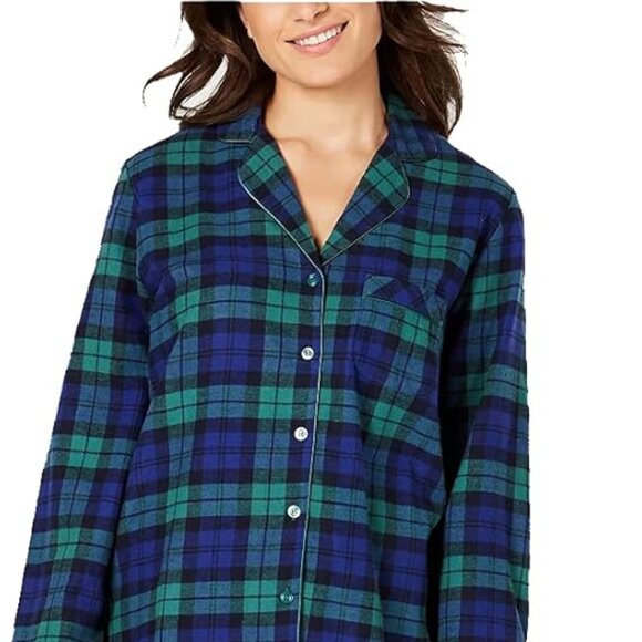 Macy's Family Pajamas Plaid Notched Collar Flannel Pajama Set 3X - Picture 1 of 2